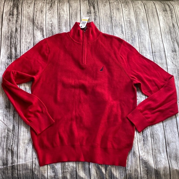 NEW Nautica Quarter-zip Sweater Men's Size Medium - Picture 1 of 5
